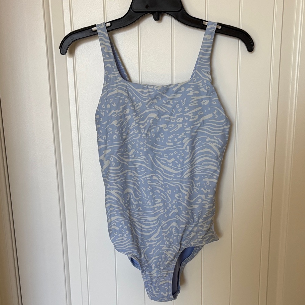 Athleta Girl Light Blue One-Piece Swimsuit